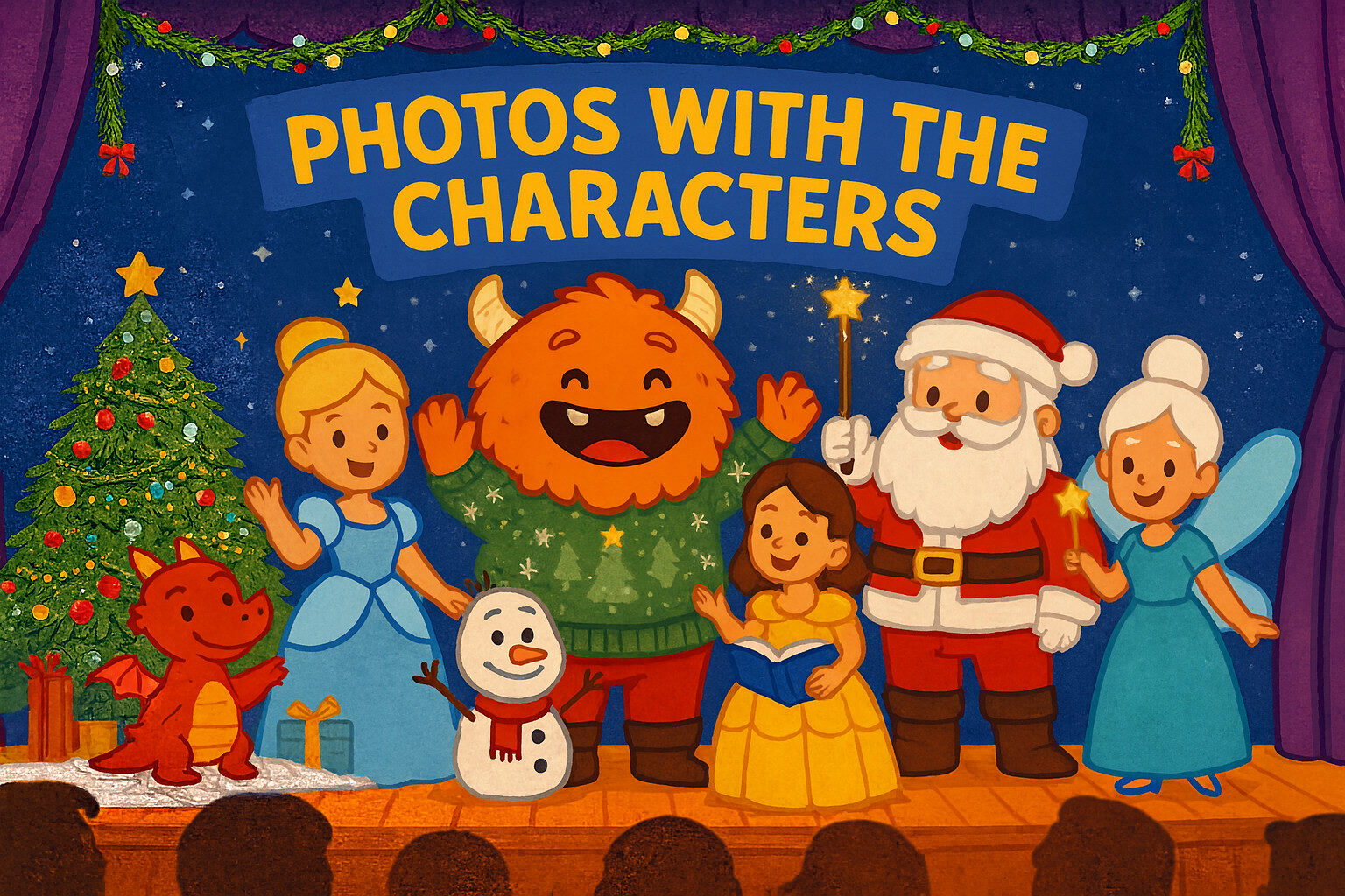 Fotos con los personajes.